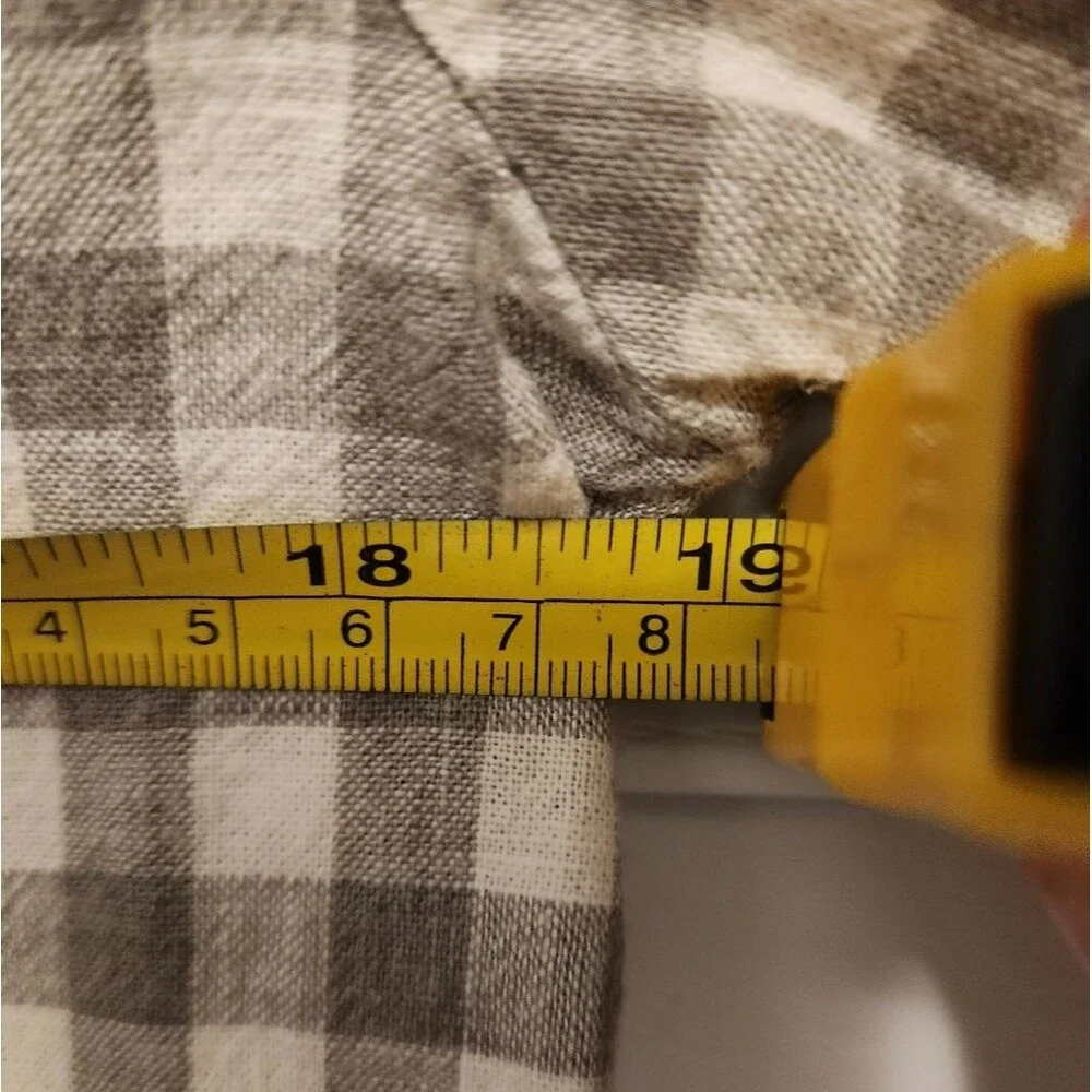 J. Crew Womens Boy Fit Gingham Popover Poplin Shirt Size Small